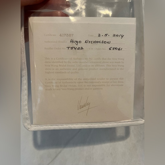 Vera Wang Farrah Wedding Gown Ivory Size 10 - Picture 7 of 14